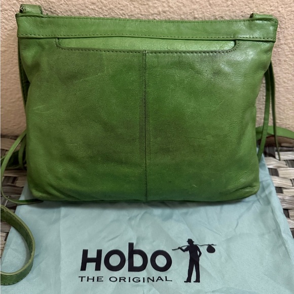 HOBO The Original Green Leather Crossbody Bag - Picture 7 of 16
